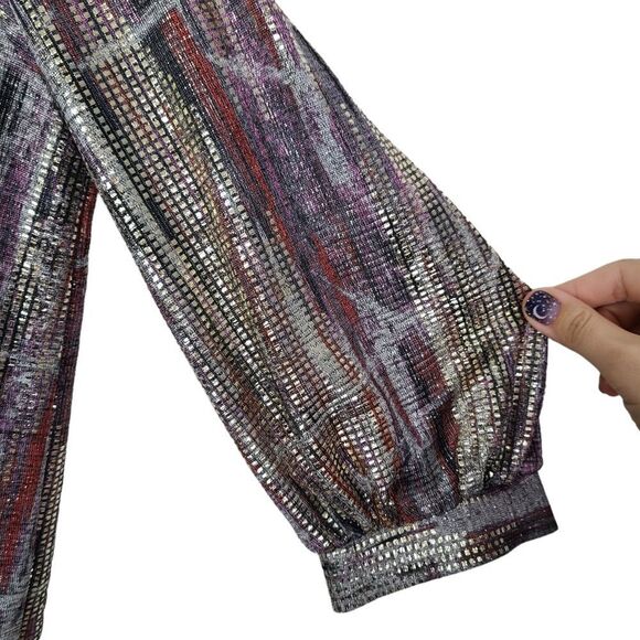 BA&SH Dress Womens 4 Silver Gray Salina Lady Metallic Open Back Party Dress NWT - Picture 7 of 14